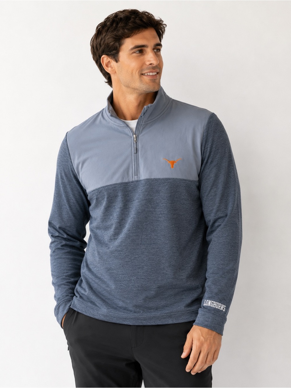 Champion Gray Zip Pullover with Subtle Logo